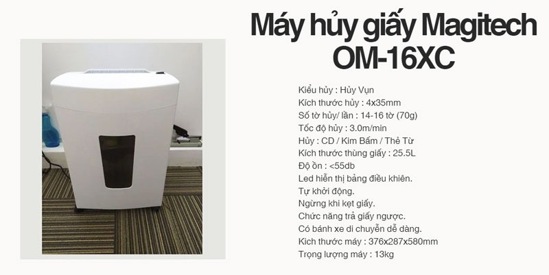 Máy hủy giấy Magitech OM-16XC