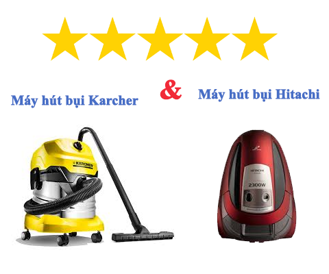 máy hút bụi karcher và máy hút bụi hitachi